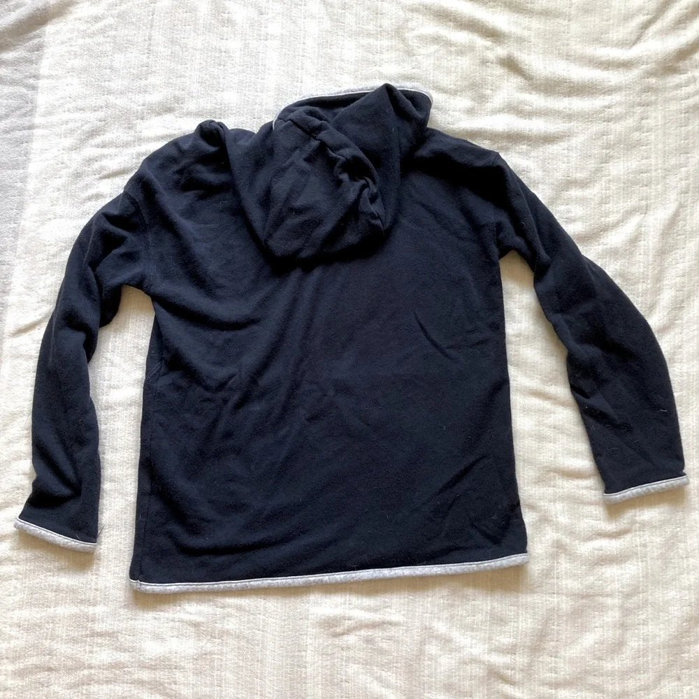 Abercrombie Kids Black Lightweight Moose Logo Pullover Hoodie Size 7/8